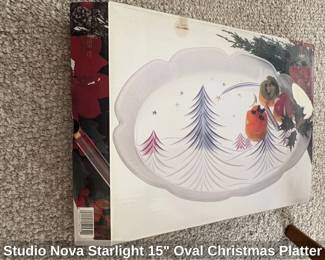 Studio Nova Starlight Oval Christmas Platter second image