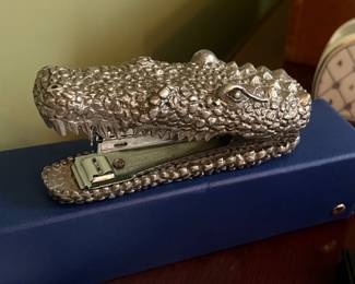 Vintage Royal Selangor Pewter Crocodile Stapler