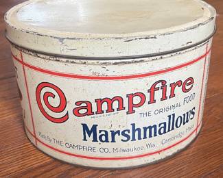 Vintage 1930’s Campfire Marshmallow Round Tin