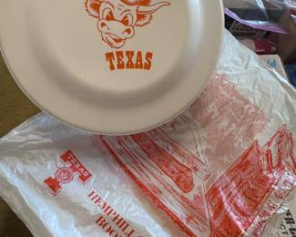Vintage Longhorn frisbee in original shopping bag