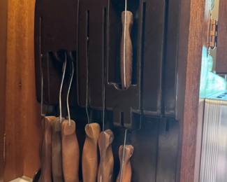 Vintage wooden handled Cutco knives