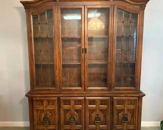 Bernhardt 2piece Lighted Display Cabinet