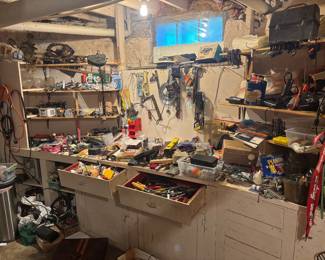 A whole basement full of tools and hardware