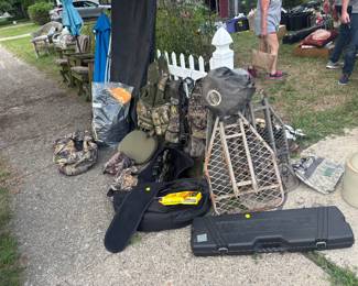 Loads of hunting and fishing equipment!