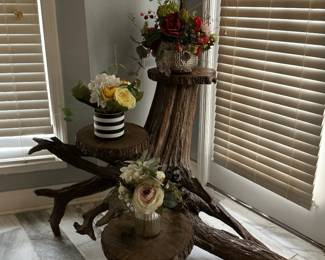Driftwood Plant Stand