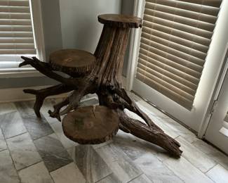 Custom Made Driftwood Plant Stand