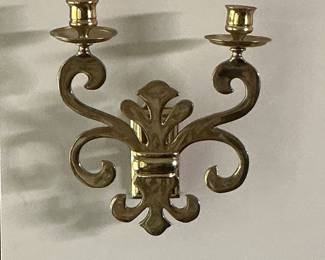 A Pair of Brass Wall Sconces