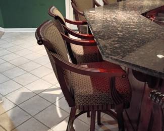 Swiveling bar stools , six available