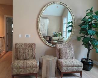Modern upholstery chairs , lg mirror