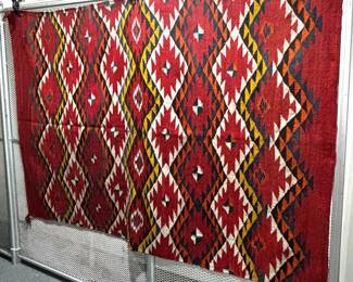 Antique c. 1900 Transitional Navajo Eyedazzler Weaving