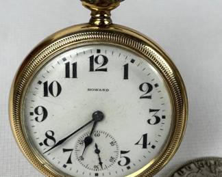 Antique 1913 Howard Watch Co. Railroad Pocket Watch
