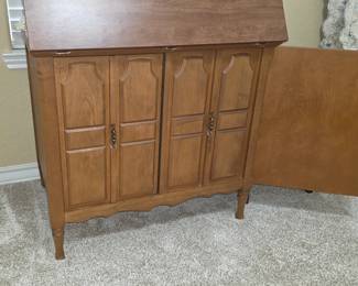 Convertible sewing table with a Sears sewing machine
