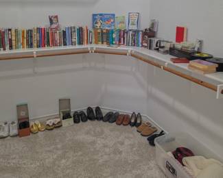 Books and shoes (Ladies shoes size 6.5 medium)