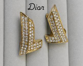 Vintage Dior rhinestone earrings