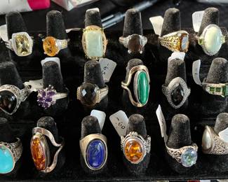 Semi-precious gemstone rings