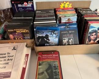 DVD's ,  VHS  and cassettes tape books 