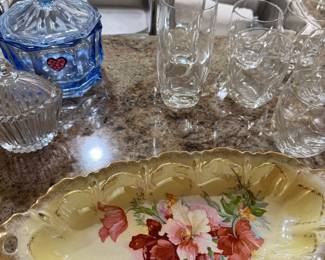 antique celery dish