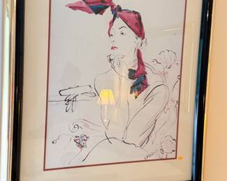 Rene Bouet Willaumez artisit Print is 1939 fashion illustrator 