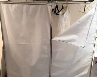 portable metal and cloth closet