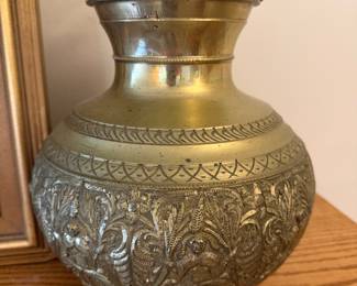 Antique Indian Brass Lota Water Vessel circa 1880-1920 