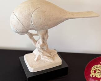 1980's Austin Porductions Clay Bird on Plinth 