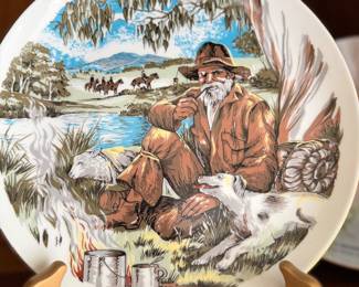 unique man and dog plate
