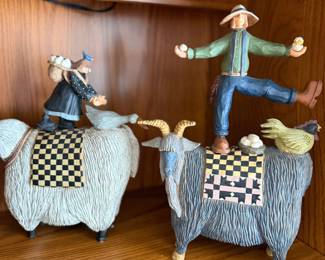 funny figurines about 10 inches tall