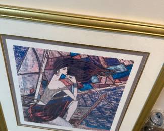1980's print with gold frame