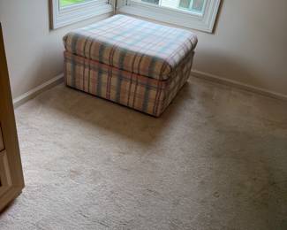 large swaure plaid ottoman 