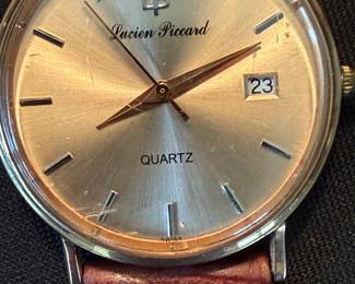 close of the lucian Piccard mens watch 