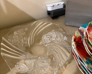 vintage glass plate