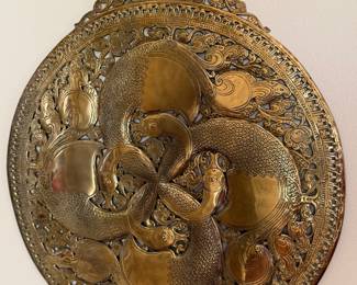 Sri Lanka brass embossed wall art