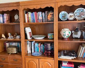 three piece solid oak bookcase, (priced to seel )