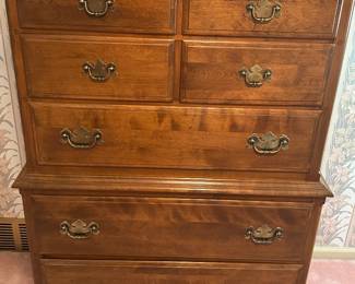 Ethan Allen Heirloom Highboy Dresser