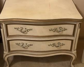 French Provincial Style Two-Drawer Nightstand