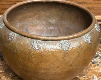 Vintage Hand Hammered Copper Planter