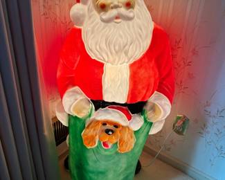 Vintage Blow Mold Santa Claus