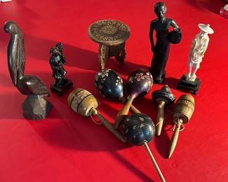 Collection of Hand-carved Folk Art Items