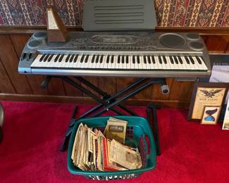 Electronic Keyboard w/ Sheet Music