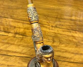 Hand Carved Meerschaum Tobacco Pipe