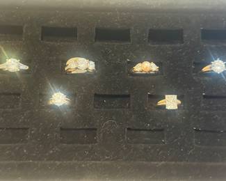 14K Gold CZ Rings