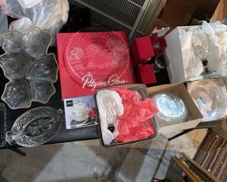 Lot Of Various Glass Pieces Including Stemware