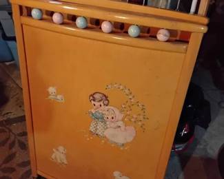 Vintage Mid Century Baby Crib