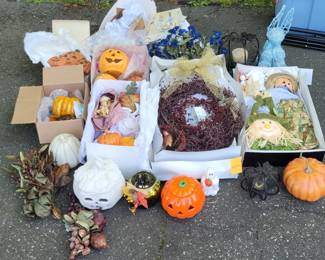 Lot of Seasonal Decor, Mostly Halloween