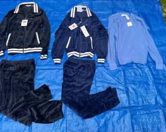 Vintage Deadstock Christian Dior Sweater And Pierre Cardin Velour Track Suits