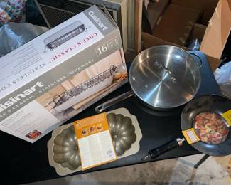 Lot Of Kitchen Cooking And Baking Pans