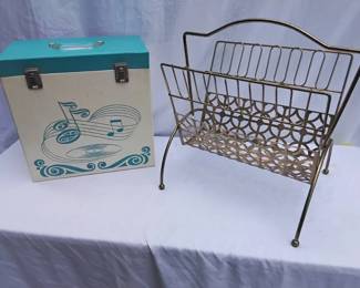 Vintage Magazine Rack And Record Holder