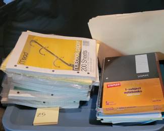 Lot of Notebooks and Loose Leaf Paper