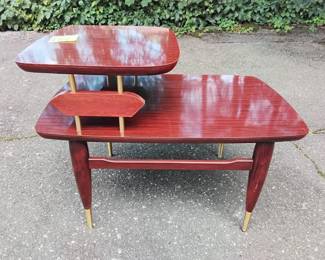 Vintage 1960s Mid Century Modern TwoTiered End Table
