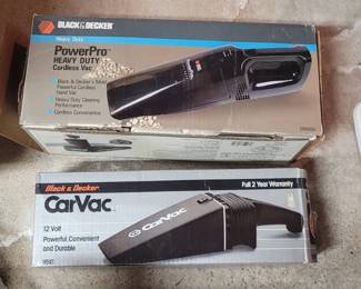 Two Cordless Vacuums
